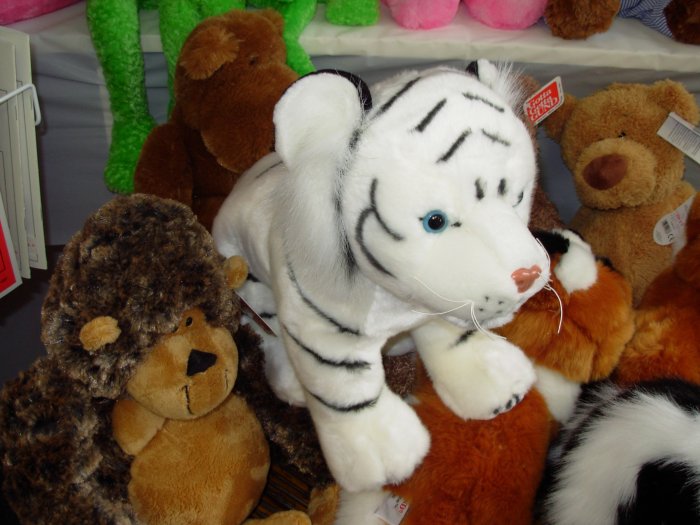 realistic white tiger stuffed animal