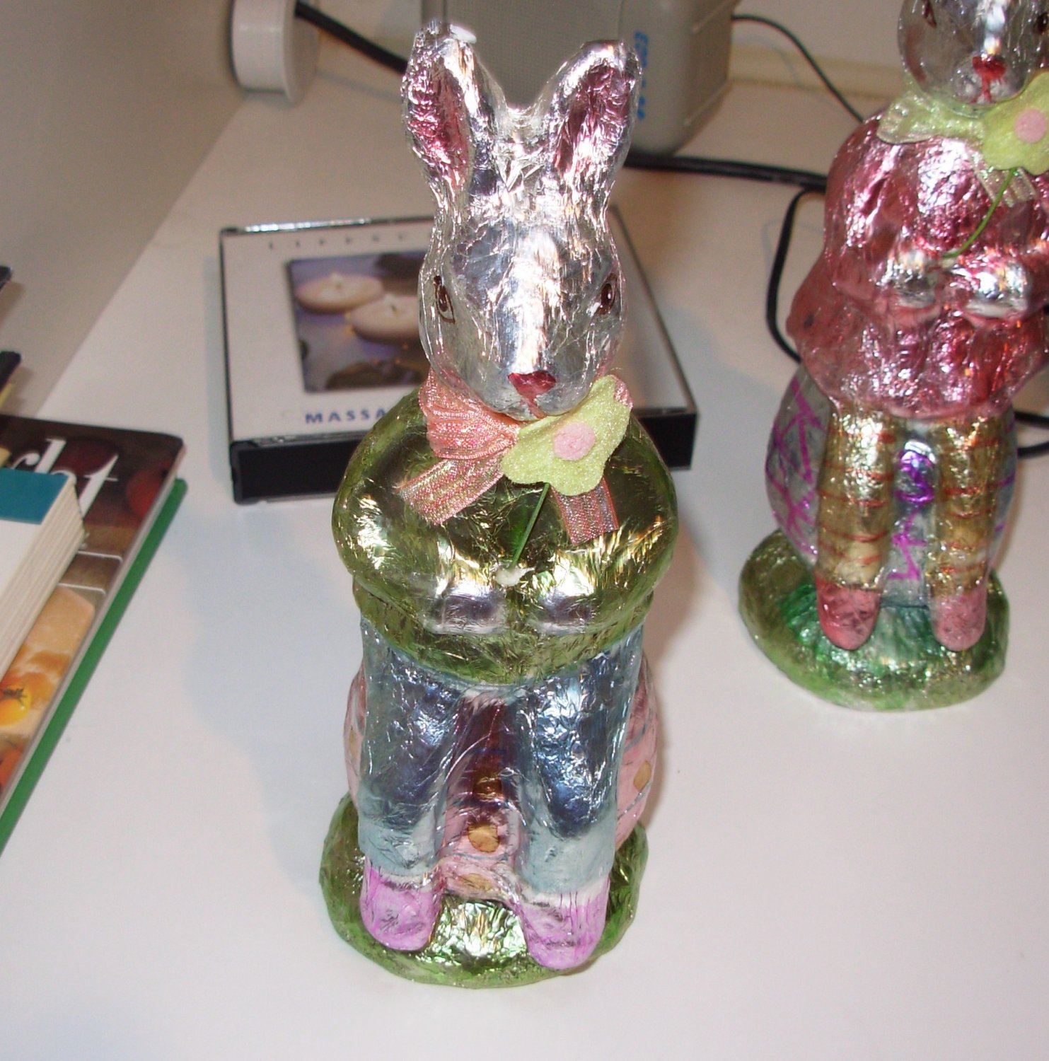 foil bunny figurines