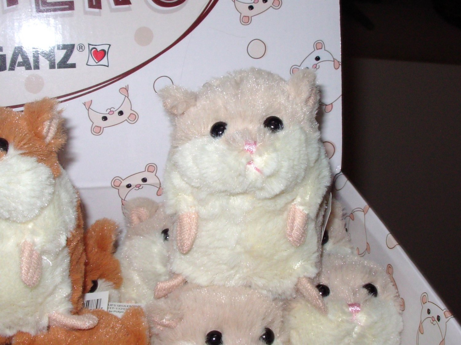 white hamster plush