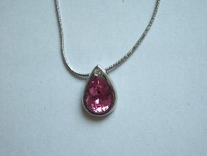 Original Design by William Wang Teardrop Swarovski Rose Crystal With Platinum Finish