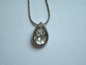 Original Design by William Wang Teardrop Swarovski Clear Crystal With Platinum Finish