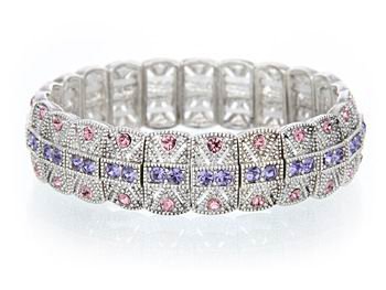 Swarovski Tanzanite and Pink Crystals