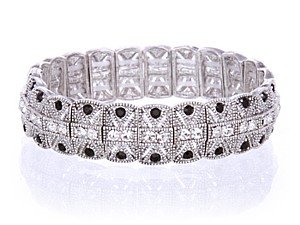 Swarovski Jet Black and Clear Bracelet