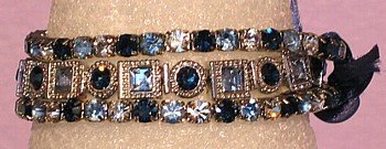 3 Bracelets Squares and Rounds Montana Mix Crystals