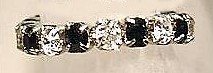Swarovski Crystal Jet and Clear Toe Ring
