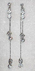 Swarovski Long Dangle Clear Earrings
