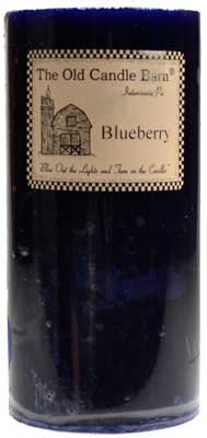 3" x 6" Blue Blueberry pillar candle