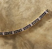 Jessica Rose genuine sapphire and diamond tennis braclet