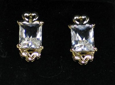 White Topaz Earrings