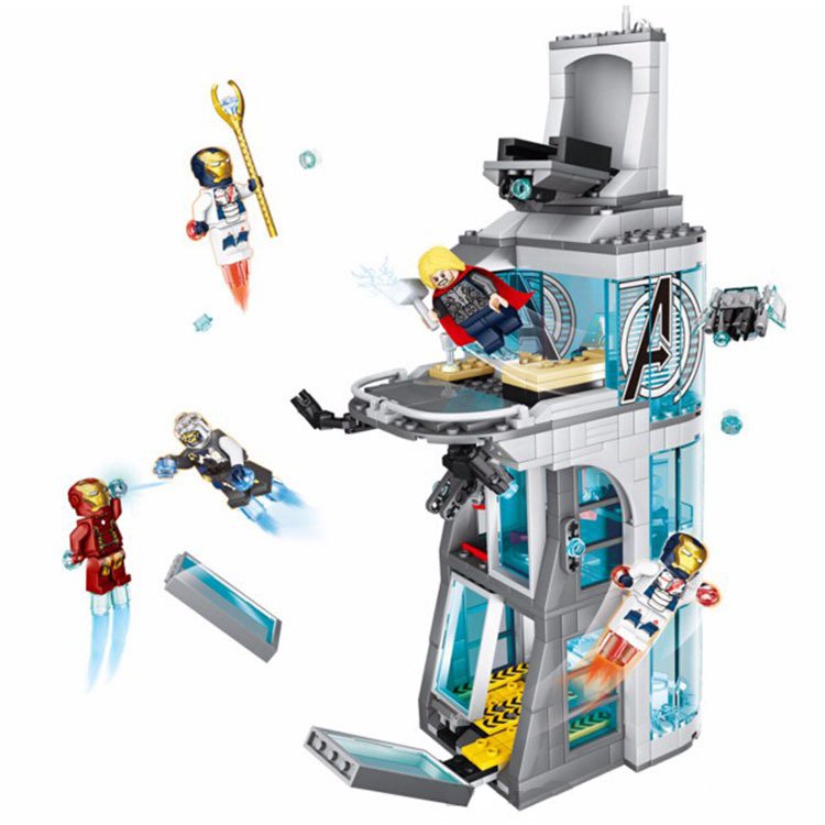 Lego Compatible Toy Bricks Marvel Avengers Tower Ironman Thor Legion