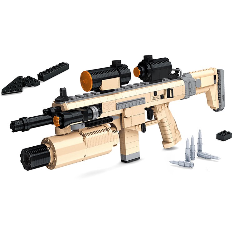 Lego Military Sets Compatible Police SWAT Military Rifle Machine Gun Weapon