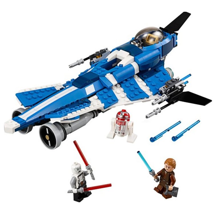 Lego Compatible Star Wars Jedi Anakin Skywalker Custom Starfighter Jet Asajj