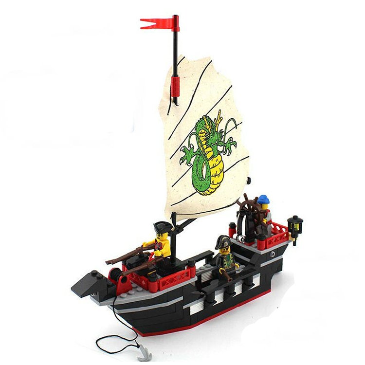 Caribbean Pirates Army Treasure Ship Dragon Vessel Lego Compatible Toy
