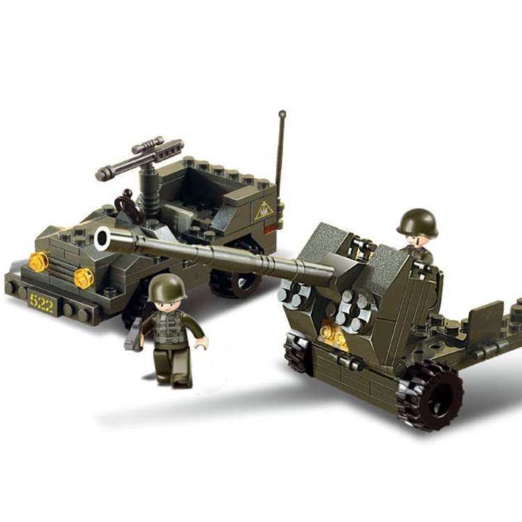 Military Army Battle Jeep Cannon Turret Soldier Lego Compatible Toy