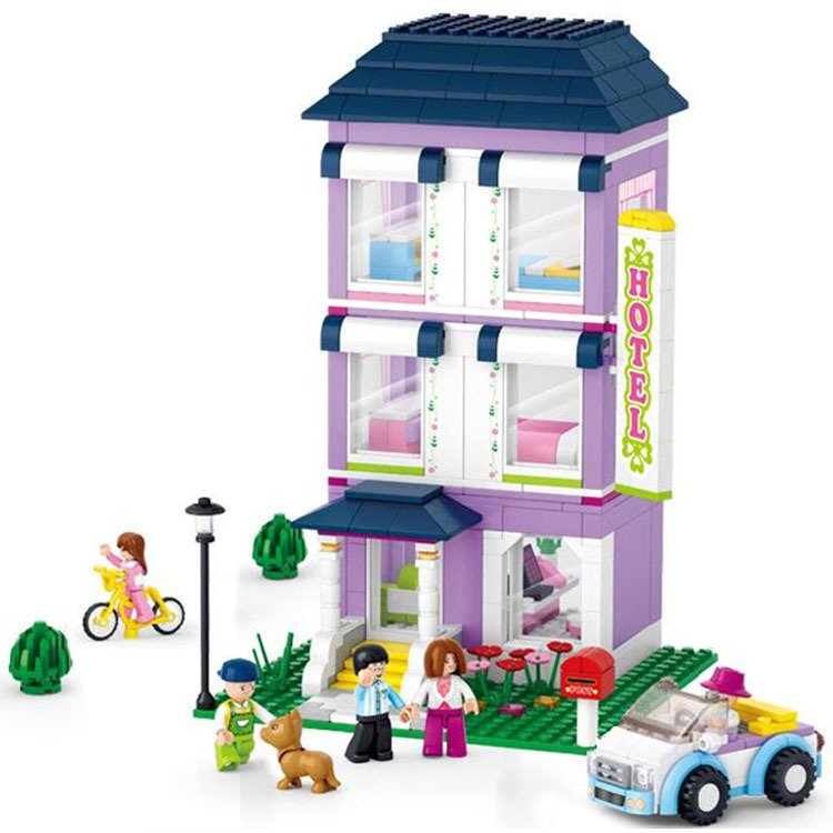 Lego City Compatible Toy Building Apartment Hotel Convertible Car