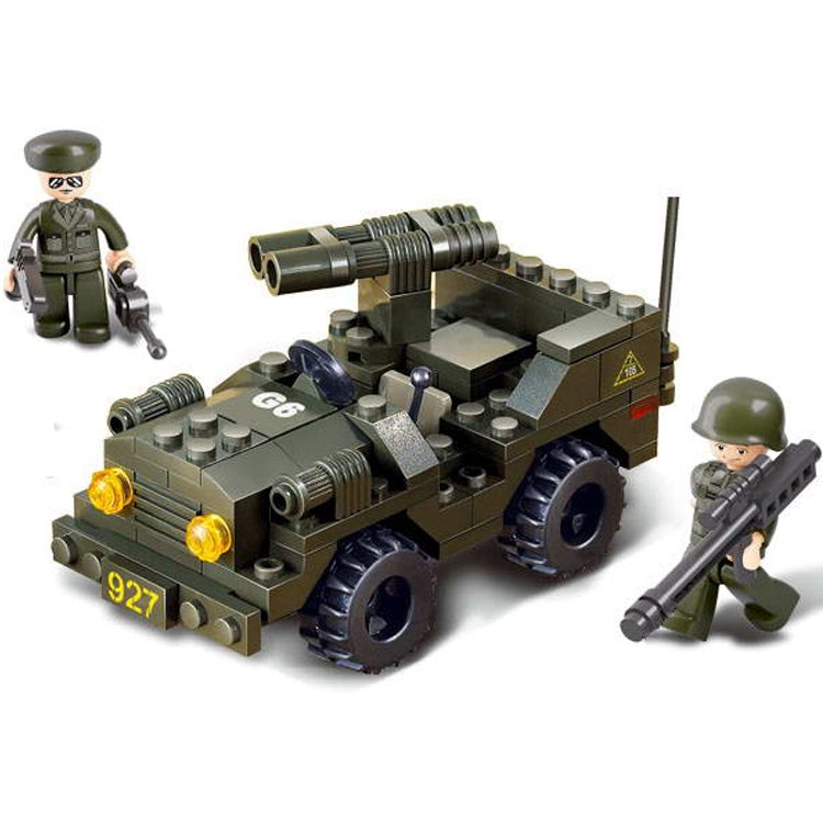 Army Military Battle Machine Gun Jeep Hummer Soldier Lego Compatible Toy
