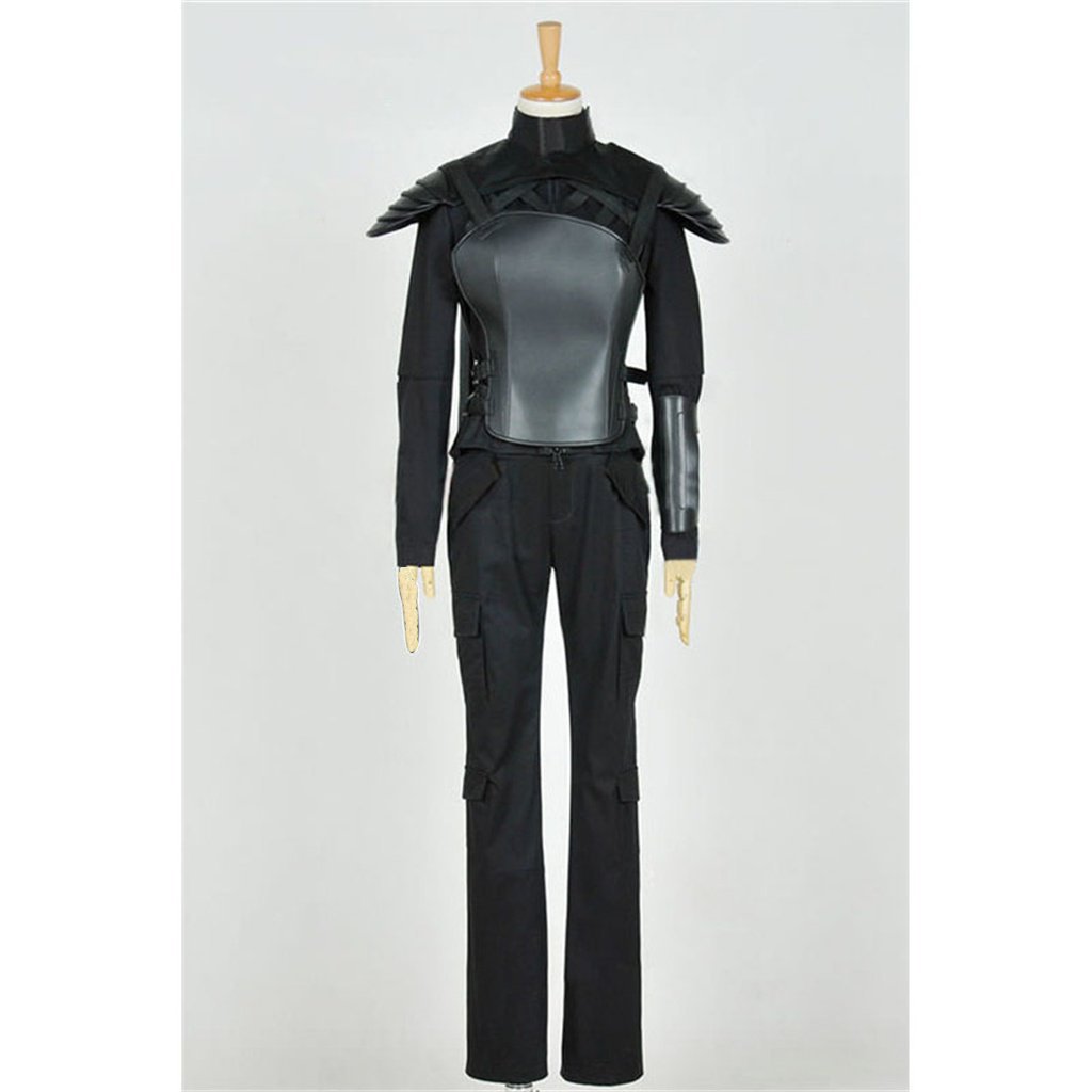 The Hunger Games Mockingjay Katniss Everdeen Leather Cosplay Costume Women's Outfit