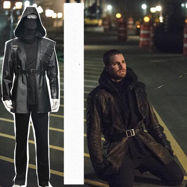 Green Arrow The Dark Archer Malcolm Merlyn Halloween Cosplay Costume Outfit for men