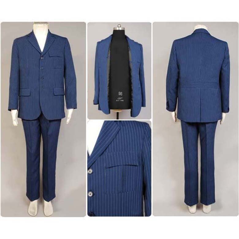 Doctor Who Dr Blue Suit Uniform Cosplay Men's Outfit Men's Cosplay Costumes