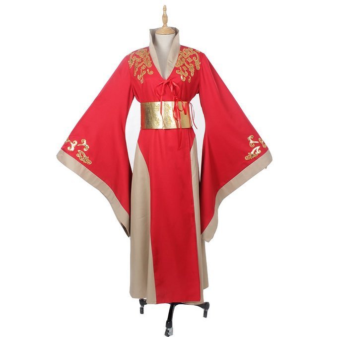 CosplayDiy Women's Game of Thrones Queen Cersei Lannister Costume Red Dress Cosplay