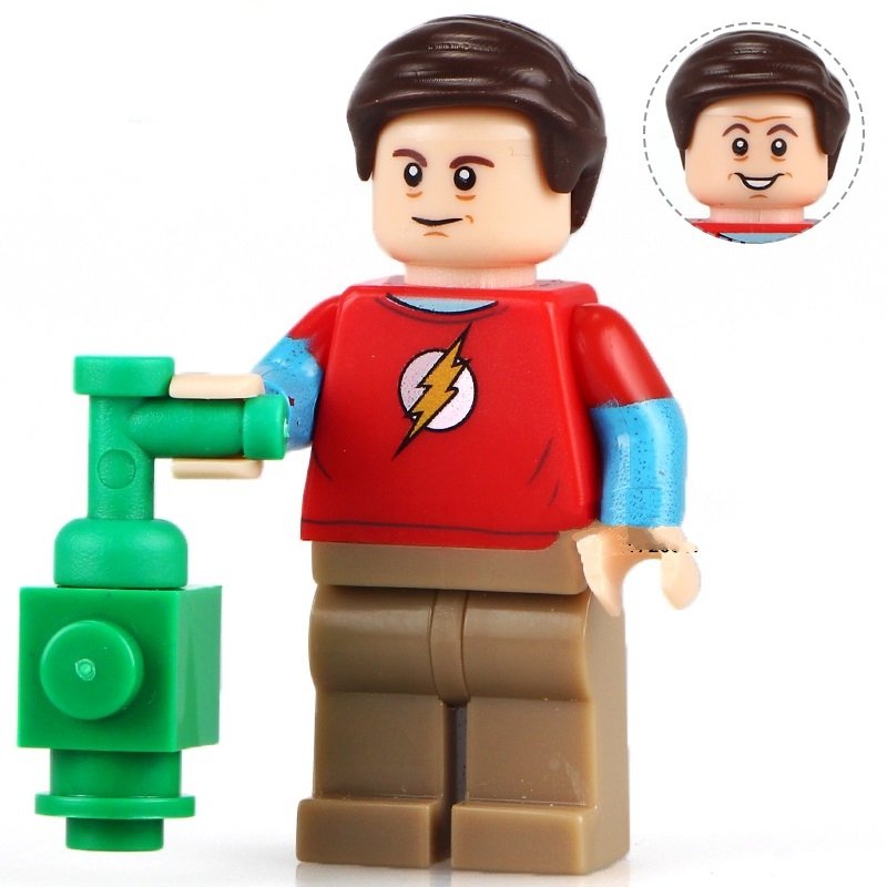 Sheldon Cooper THE BIG BANG Theory TV TBBT Lego Minifigure Compatible Toy
