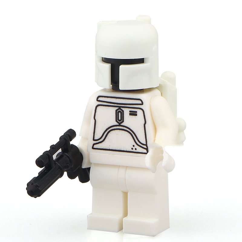 Star Wars minifigure White Boba Fett Lego minifigure Compatible toys