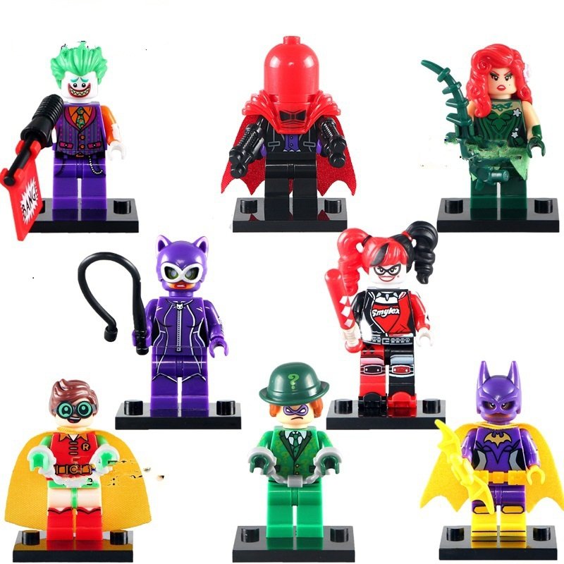 Batman Movie Red Hood Poison Ivy Robin Minifigure Lego Compatible Toys