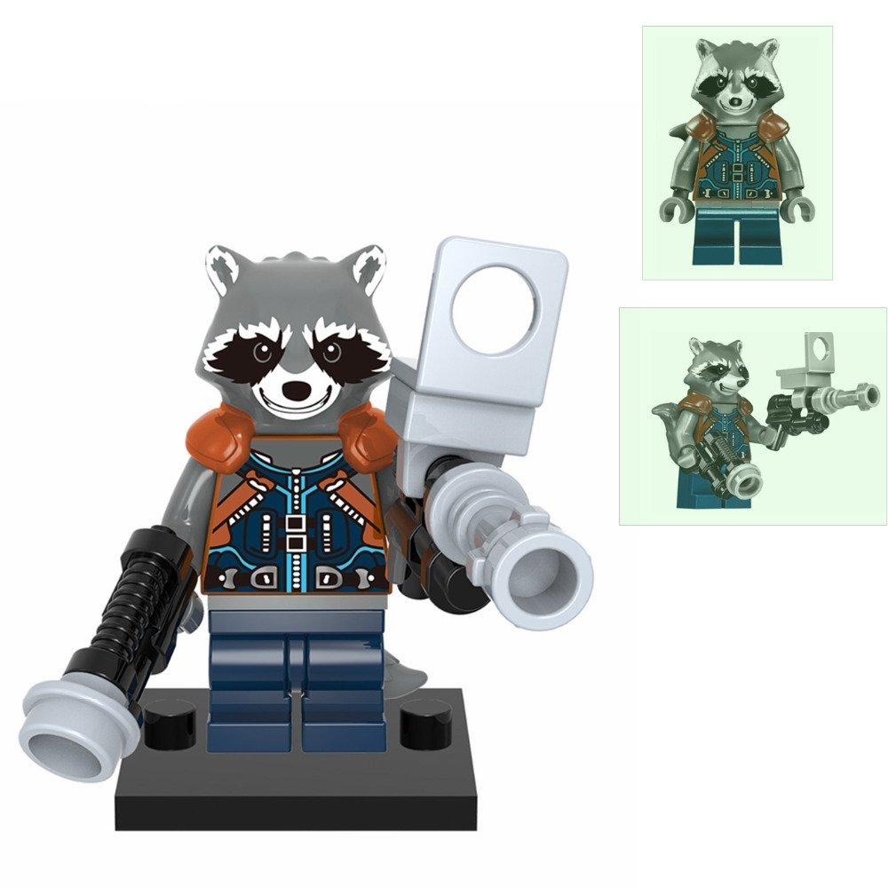 Rocket Racoon typeB Guardians of the Galaxy Minifigure Lego Compatible Toy
