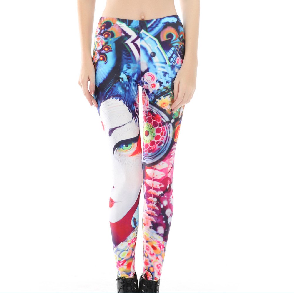 Memoirs of a Geisha Workout Leggings Spandex Japanese Geisha Tights Women Pants
