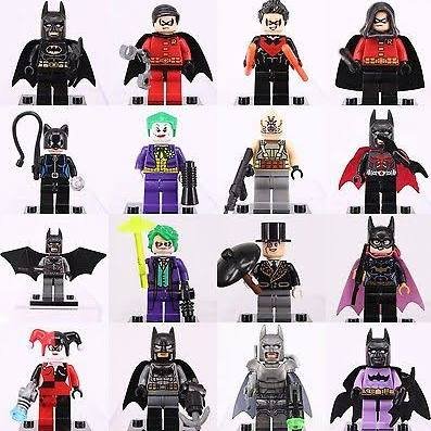 Batman Movie Robin Joker Minifigures Custom Super Hero DC Universe Lego Compatible Toys