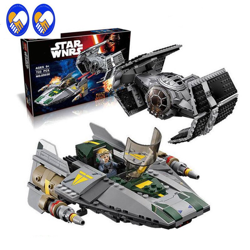 Star Wars Vader Tie Advanced VS A-wing Starfighter 75150 Lepie Compatible Toys