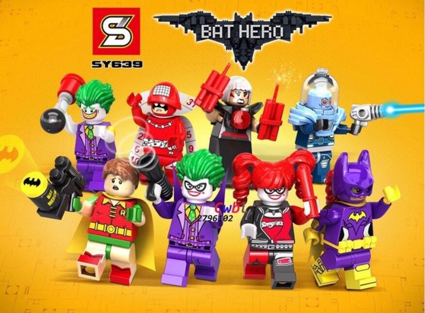 Batman Movie sets Minifigures Joker Harley Quinn Mister Freeze Lego Compatible Toys