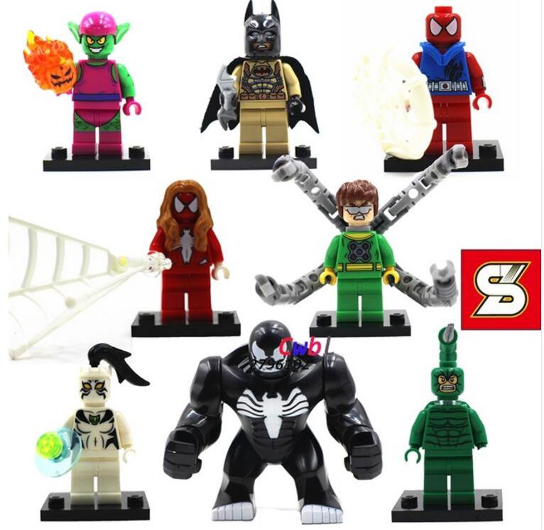 Superhero Comics Venom Doctor Octopus Spiderman Lego Minifigures Compatible Toys toys