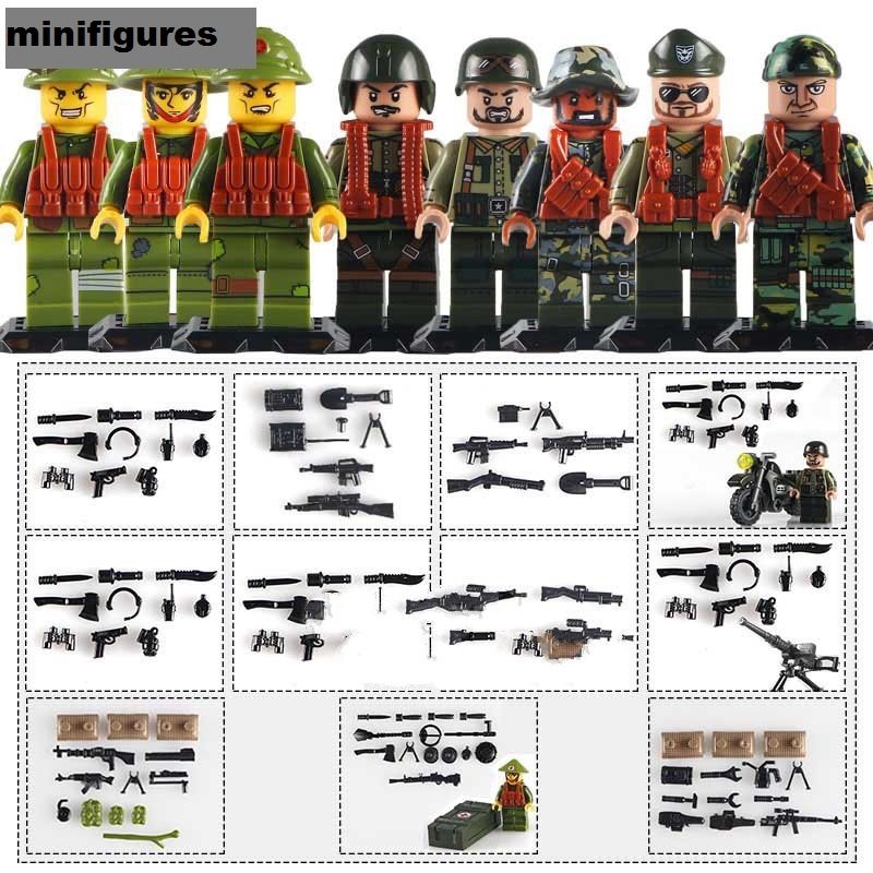 Military Sets Blood War soldiers Lego Military Compatible minifigures toys