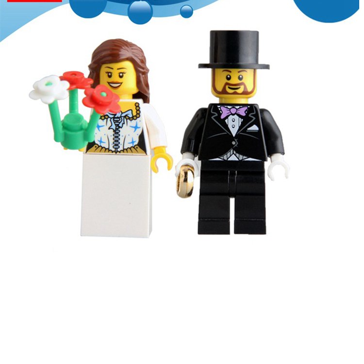 Wedding set Wedding cake topper minifigures Lego Compatible Toys