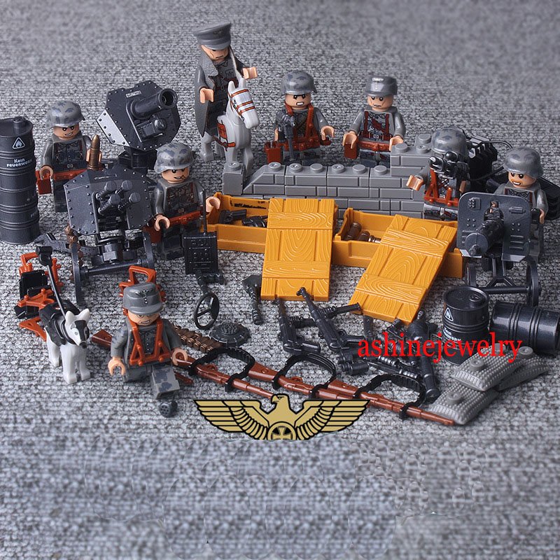 WW2 Soldiers Normandy landing Germany Soldiers minifigures Lego Soldiers sets Compatible Toys