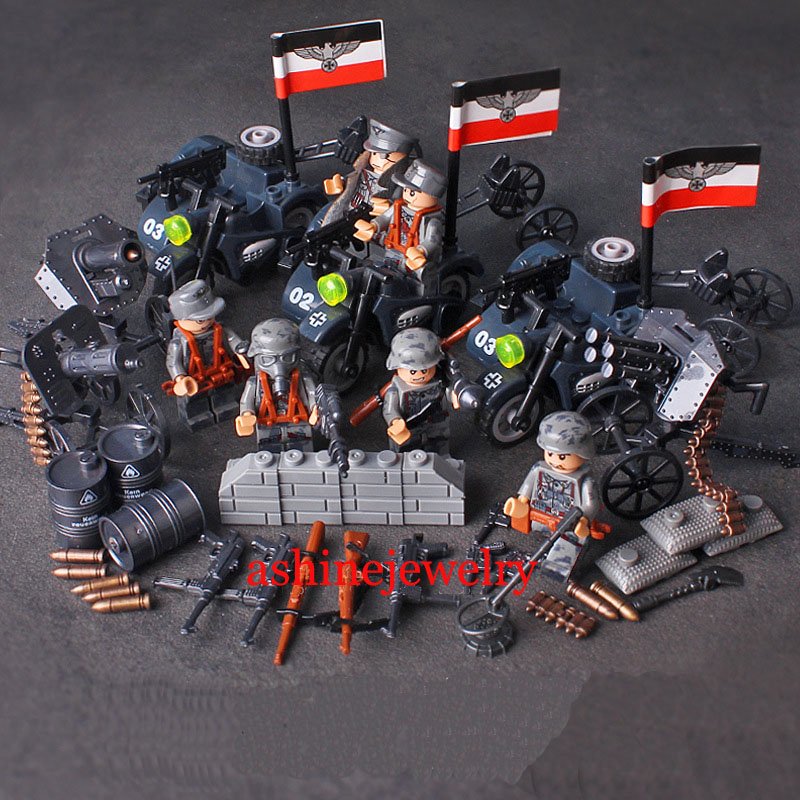 Germany Soldiers German motorized Legion WW2 Soldiers minifigures Lego Soldiers Compatible Toys