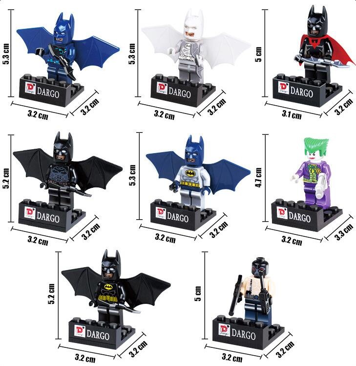 Cutoms Batman minifigures Joker Lego Minifigures Compatible Building Toys
