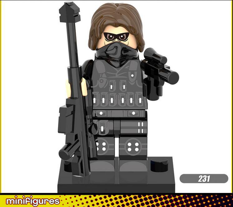 Captain America 3 Winter Soldier minifigures Marvel Movie Lego Compatible Toys