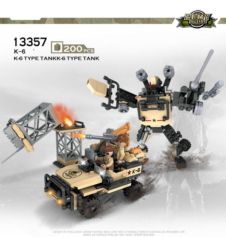 Military Sets Transformers Car Robot Lego Transformers Compatible Military Jeep