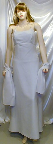 New Formal Gown MOB Bridesmaid Prom W/Wrap Cruise Sz 8 #739