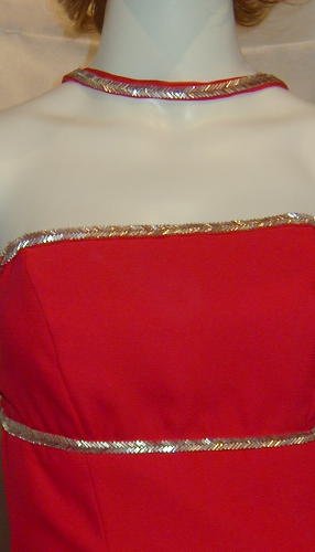 Hot Low Back RED RED RED Gown Formal Panoply NEW 9/10 #529