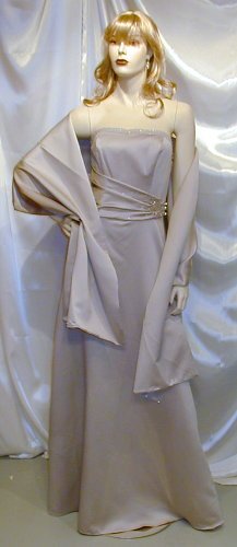 Glamourous Formal Gown Prom Theatre W/Wrap Bridesmaid Size 10 #641