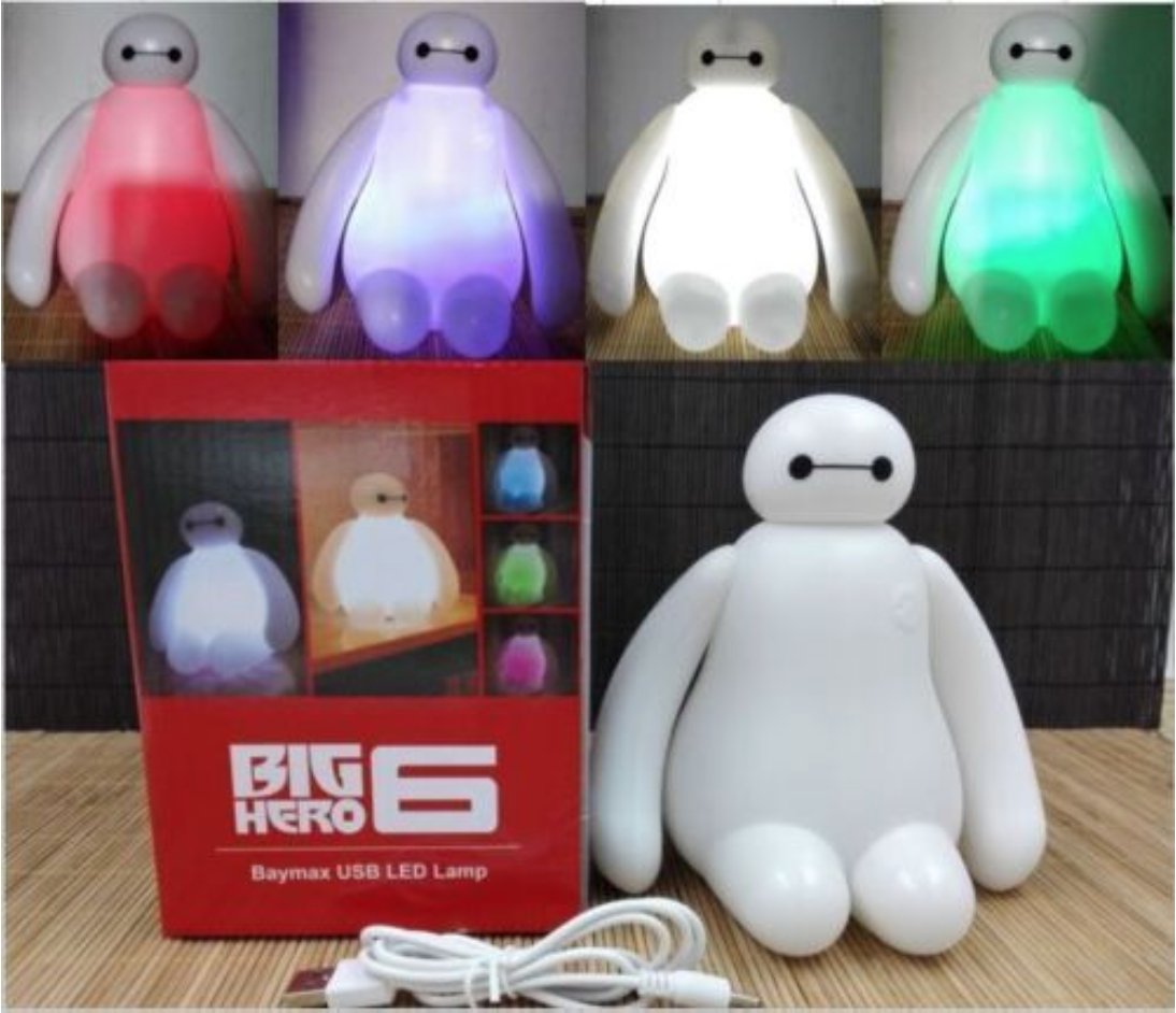 New Color Changing Big Hero 6 Baymax USB LED Table Desk Lamp Light Night Light