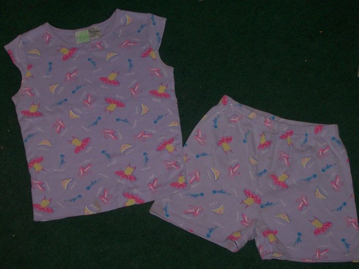 Cute Girls Pajams Shorts Set Size 10