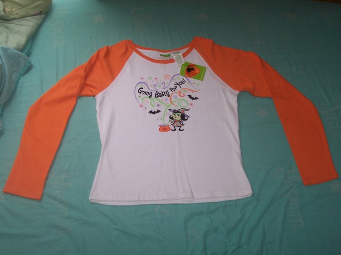 NWT LONG SLEEVE GIRLS HALLOWEEN SHIRT SIZE XL(14/16)