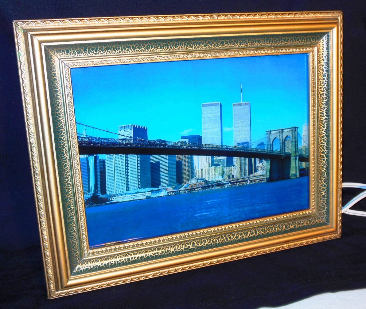 Twin Towers Framed Lighted Motion Picture
