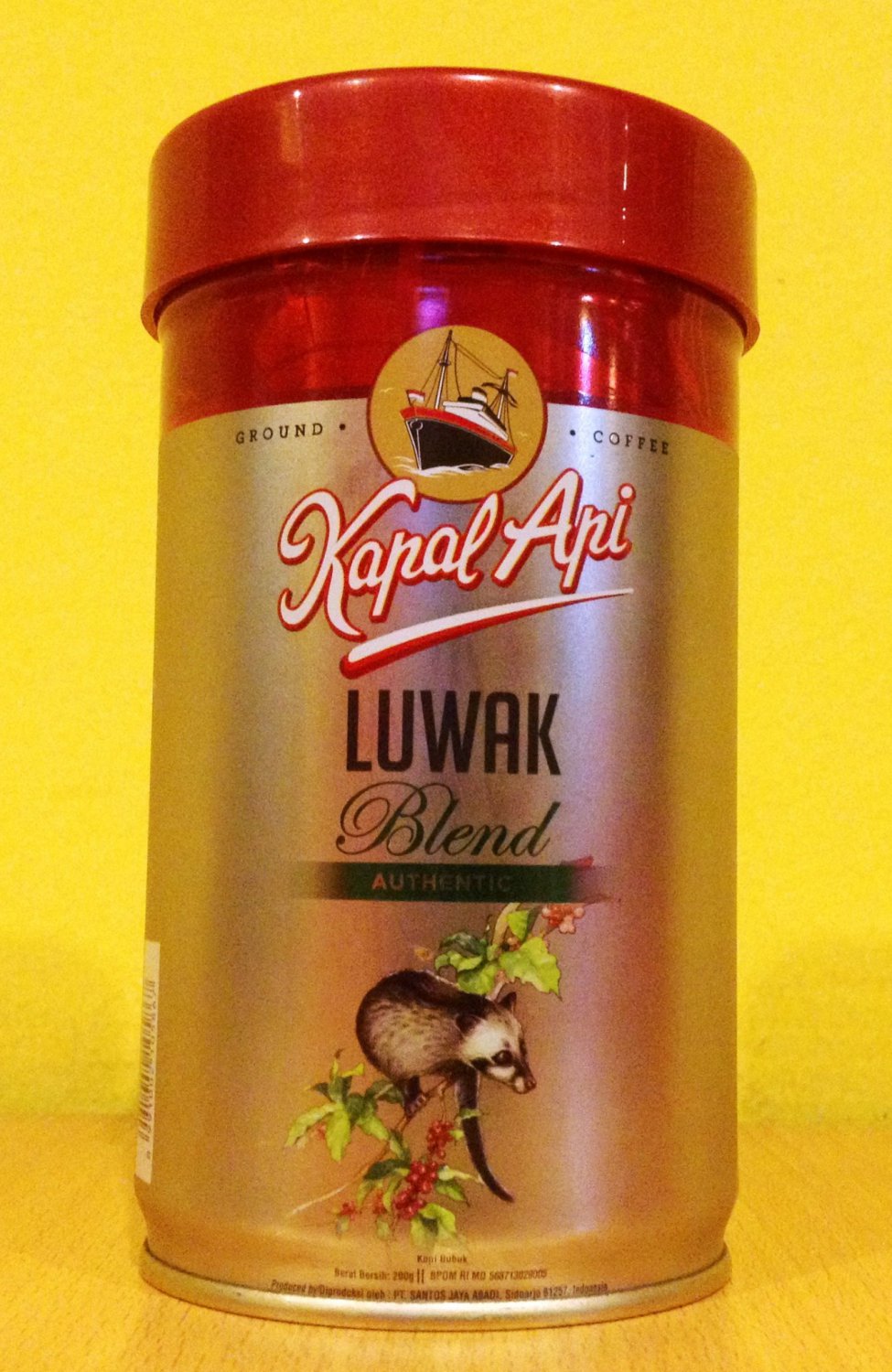 authentic kapal api luwak blend coffee 200g ground coffee authentic kapal api luwak blend coffee 200g ground coffee