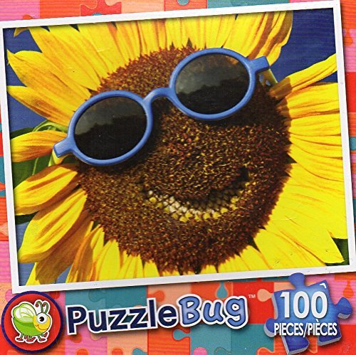Happy Sunflower - Puzzlebug (100 Piece) Jigsaw Puzzle