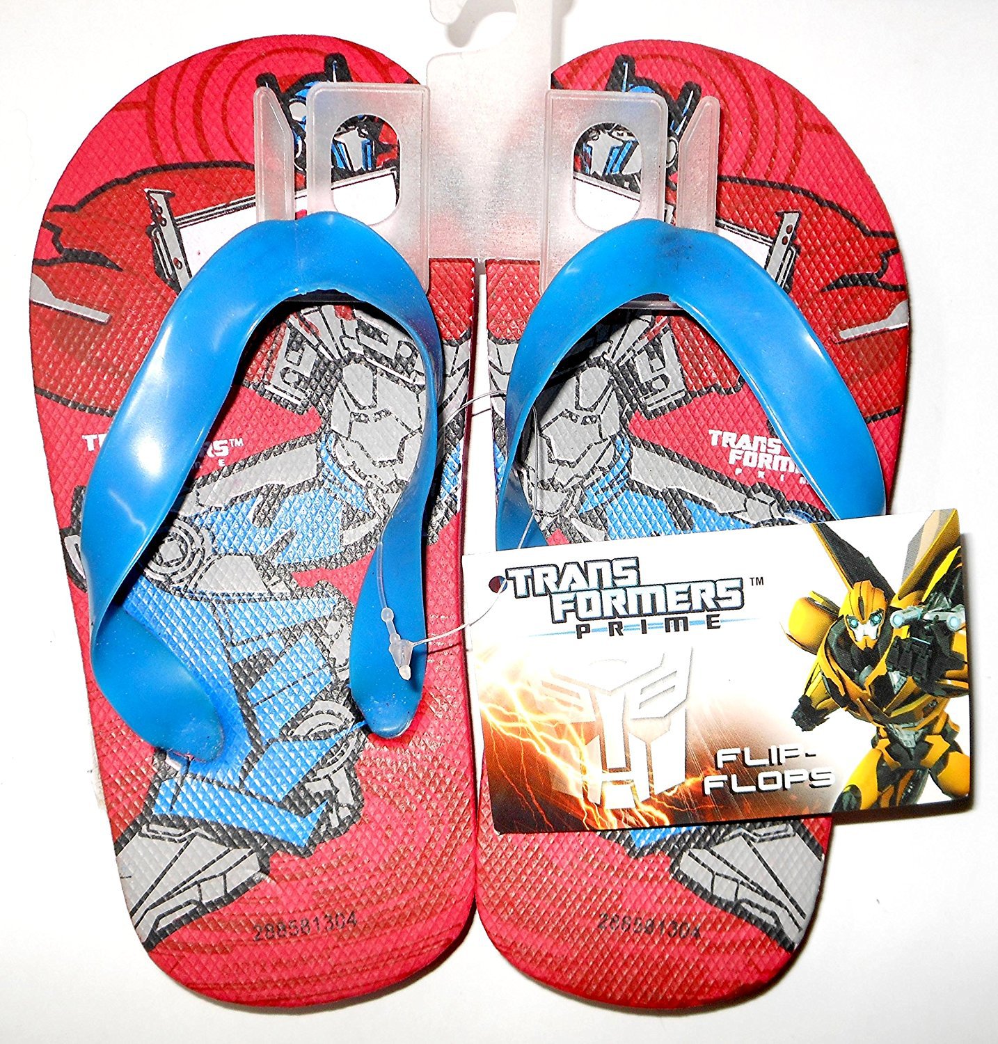 Transformers Prime Flip Flops Size S 8 - 9 (Kids)